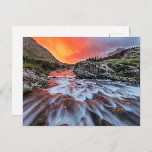 Swiftcurrent Herfsten | Nationaal park Glacier Mon Briefkaart (Voorkant / Achterkant)