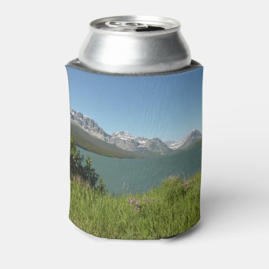 Swiftcurrent Lake Uitzicht bij Glacier National Pa Blikjeskoeler (Blikje Achterkant)