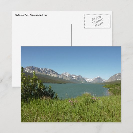 Swiftcurrent Lake Uitzicht bij Glacier National Pa Briefkaart (Voorkant / Achterkant)