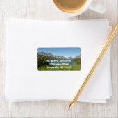 Swiftcurrent Lake Uitzicht bij Glacier National Pa Etiket (Insitu)