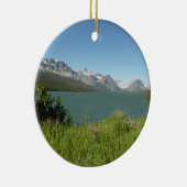 Swiftcurrent Lake Uitzicht bij Glacier National Pa Keramisch Ornament (Rechts)