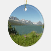 Swiftcurrent Lake Uitzicht bij Glacier National Pa Keramisch Ornament (Links)