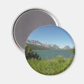 Swiftcurrent Lake Uitzicht bij Glacier National Pa Magneet (Voorkant / Achterkant)