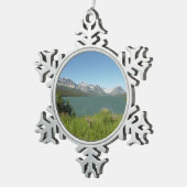 Swiftcurrent Lake Uitzicht bij Glacier National Pa Tin Sneeuwvlok Ornament (Rechts)