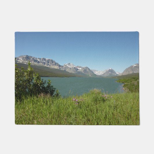 Swiftcurrent Lake uitzicht op Glacier National Par Deurmat (Voorkant)