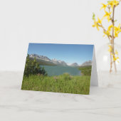 Swiftcurrent Lake uitzicht op Glacier National Par Kaart (Gele Bloem)