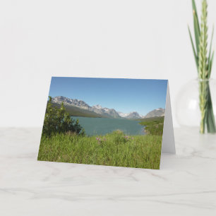 Swiftcurrent Lake uitzicht op Glacier National Par Kaart