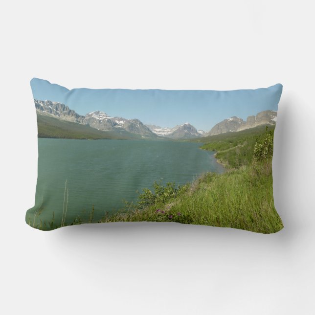 Swiftcurrent Lake uitzicht op Glacier National Par Kussen (Voorkant)