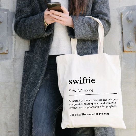 Swiftie Cadeau Aangepaste Definitie Modern Grappig Tote Bag