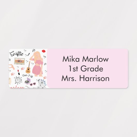 Swiftie geïnspireerde Kinder kledinglabels Labels (Design 1)