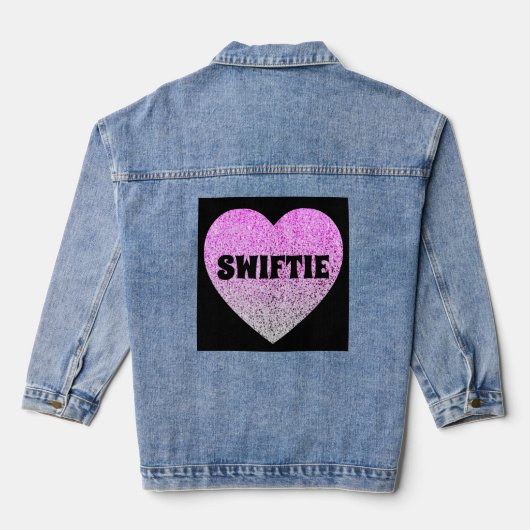 SWIFTIE GLITTER HEART Denim Jacket (Achterkant)
