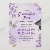 Swiftie thema in haar tijdperk Afstuderen Invitati Kaart (Voorkant / Achterkant)