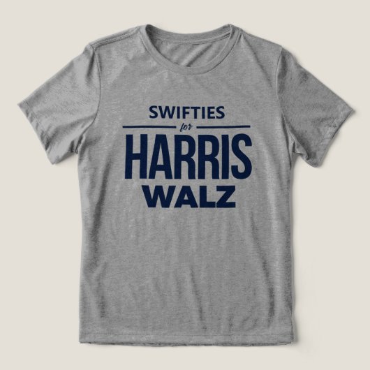 Swifties voor Harris Walz Tri-Blend Shirt (Design voorkant)