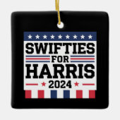 Swifties voor Kamala Harris 2024 Keramisch Ornament (Voorkant)