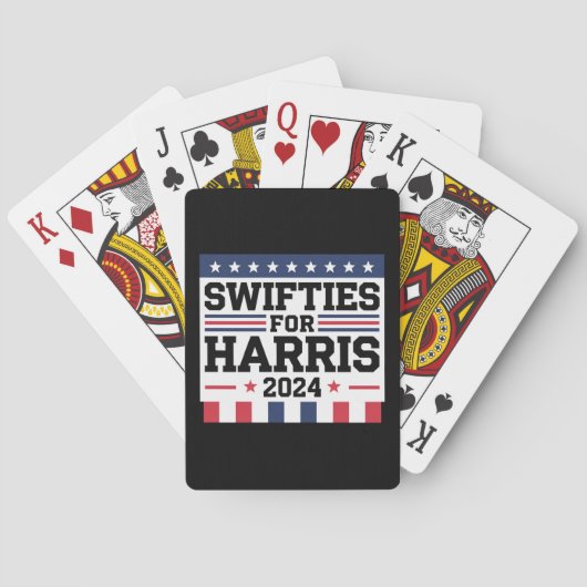 Swifties voor Kamala Harris 2024 Pokerkaarten (Achterkant)