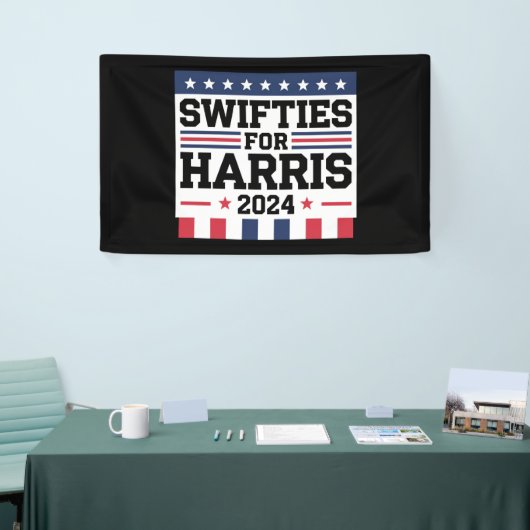 Swifties voor Kamala Harris 2024 Spandoek (Beurs)