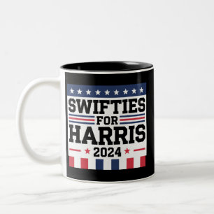 Swifties voor Kamala Harris 2024 Stemsteun  Tweekleurige Koffiemok