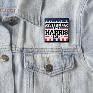 Swifties voor Kamala Harris 2024 Stemsteun Vierkante Button 5,1 Cm