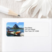 Swiftstroom Lake Boats - Glacier National Park Etiket (Insitu)