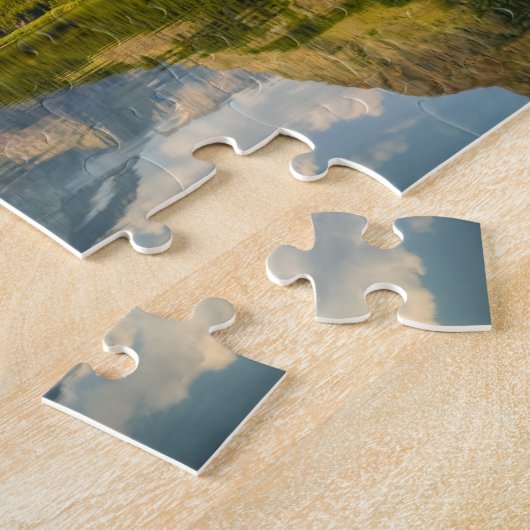 Swiftstroom Lake met veel Glacier hotel en Legpuzzel (Zijkant)