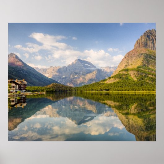 Swiftstroom Lake met veel Glacier hotel en Poster (Voorkant)