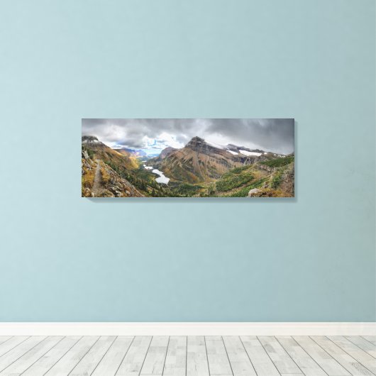 Swiftstroompas 4 - Nationaal Park Glacier Canvas Afdruk (Insitu (Houten vloer))