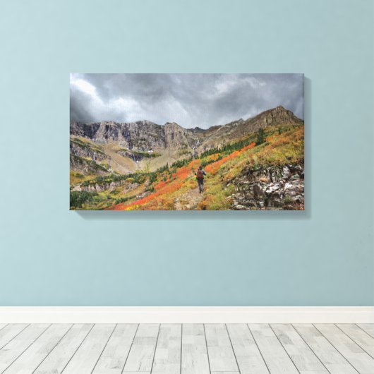 Swiftstroompas - Nationaal Park Glacier Canvas Afdruk (Insitu (Houten vloer))