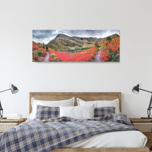 Swiftstroompas - Nationaal Park Glacier Canvas Afdruk (Insitu (Slaapkamer))