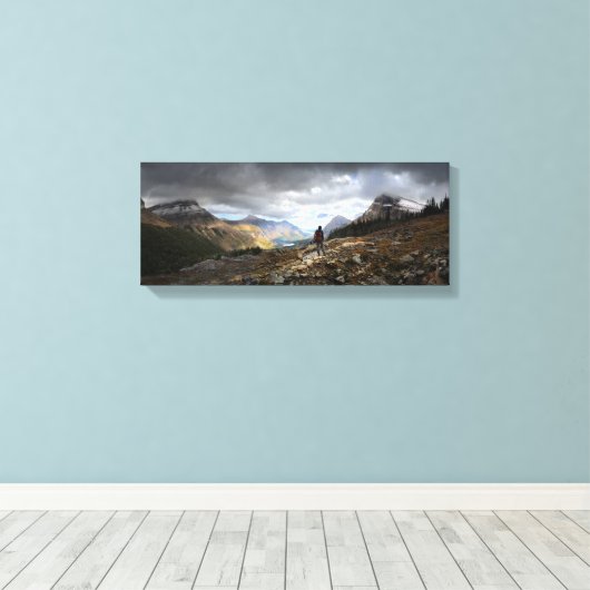 Swiftstroompas - Nationaal Park Glacier Canvas Afdruk (Insitu (Houten vloer))