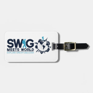 Swig Meets World Bagage Label