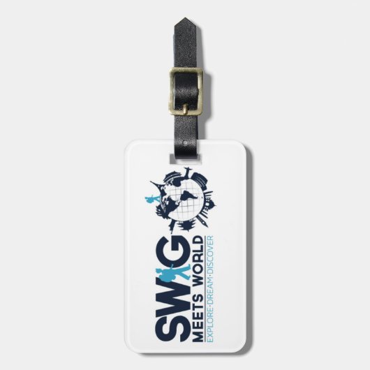 Swig Meets World Bagage Label (Voorkant verticaal)