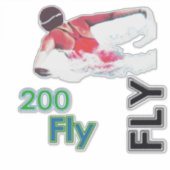 Swim - 200 vliegen sticker (Voorkant)