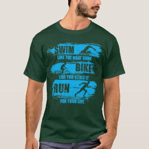 Swim als de romp-bike... alsof je hem tegenhoudt. t-shirt