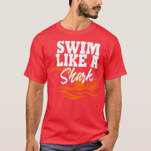Swim als een haai t-shirt