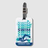 Swim Athlete's Bag Label Bagagelabel (Voorkant (verticaal))