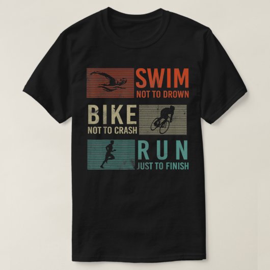 Swim Bike run Athletes Design for Triathlon T-shirt (Design voorkant)