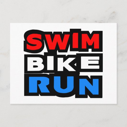 Swim Bike Run Briefkaart (Voorkant)