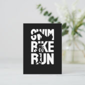 Swim Bike Run Briefkaart (Staand voorkant)