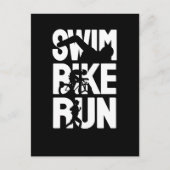 Swim Bike Run Briefkaart (Voorkant)