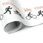 Swim Bike Run Cadeaupapier (Rol Hoek)