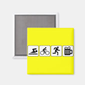 Swim Bike run Drink Magneet (Voorkant / Achterkant)