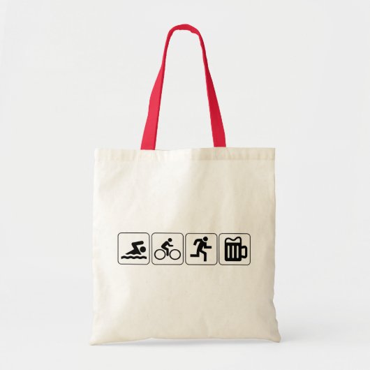 Swim Bike run Drink Tote Bag (Voorkant)