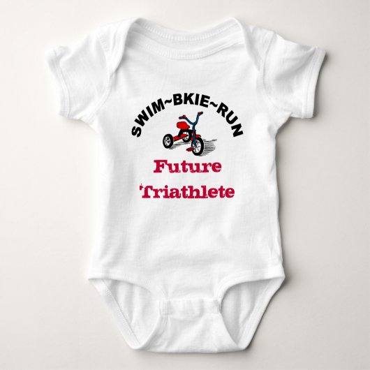Swim~Bike~Run Future Triathlete Baby T-shirt (Voorkant)