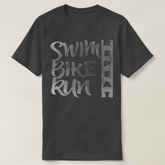 Swim Bike Run - herhaling T-shirt (Design voorkant)