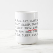 Swim, Bike, run - ik ben een triatleet - koffie-Mo Koffiemok (Center)