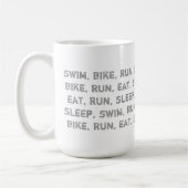 Swim, Bike, run - ik ben een triatleet - koffie-Mo Koffiemok (Links)