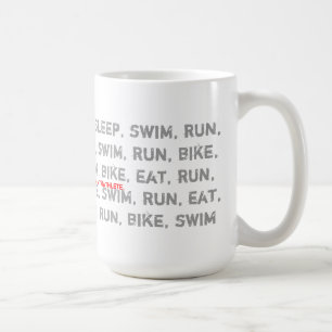 Swim, Bike, run - ik ben een triatleet - koffie-Mo Koffiemok