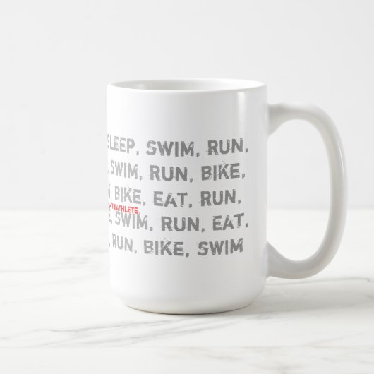 Swim, Bike, run - ik ben een triatleet - koffie-Mo Koffiemok (Rechts)