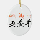 Swim Bike Run Keramisch Ornament (Rechts)