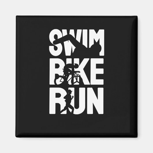 Swim Bike Run Magneet (Voorkant)